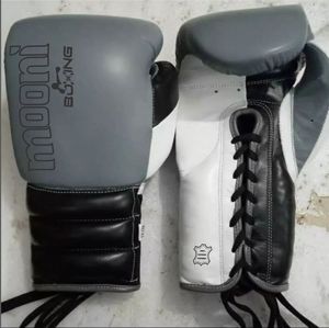 Guantes de boxeo profesionales con diseño y logotipo personalizados Guantes de patada MMA Dedo completo Durable Punzonado Guante de boxeo de cuero de vaca - Product Image 6