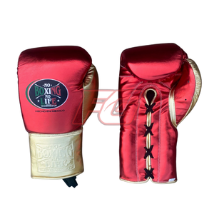 Guantes de Boxeo No Boxing No Life, Cuero Vacuno Genuino, Guantes Profesionales para Sparring y Combate, Duraderos, Transpirables, Fabricante OEM - Product Image 3