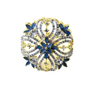 Sapphire CZ Diamond <b>Ring</b> Traditional <b>Statement</b> <b>Ring</b> Bridal Wedding Engagement Jewelry Cocktail Party Wear - Product Image 3