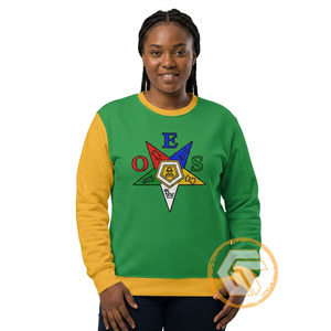 Sweat-shirt en molleton à col rond pour femme OES Sister, manches longues, en coton tricoté, avec broderie et impression de lettres sur le devant - Product Image 3