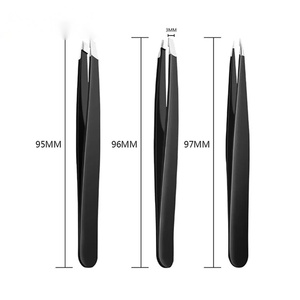 Pinzas para Cejas Modernas Antiestáticas de Acero Inoxidable con Punta Curva Ryzer Studio, Diseño Duradero para un Acabado Preciso, Personalizables - Product Image 2