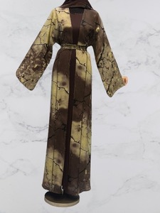 Hooded Long Sleeve Floor Length Modest <b>Abaya</b> With Sequined Detail For <b>Women</b> Prayer Wear Middle East Style Solid Black Polyester - Product Image 2