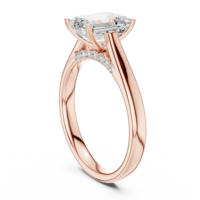 Anillo de Compromiso con Diamante Cultivado en Laboratorio, Corte Esmeralda de 2.00 Quilates, E VVS2, Excelente Pulido, Solitario Clásico, Joyería Nupcial