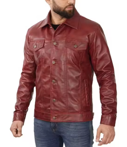 แจ็คเก็ตหนังผู้ชายคอลเลคชั่นใหม่ประจำฤดูใบไม้ร่วงและฤดูหนาว - Product Image 3