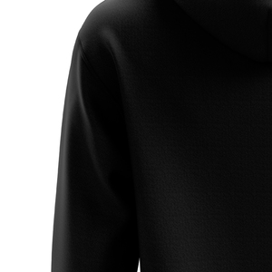 Sweat-shirt à capuche noir pour homme, couleur unie, logo imprimé sur le devant, style décontracté, coupe classique, tricoté, écologique, respirant, 100% coton - Product Image 4