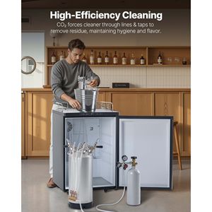 Kit di Pulizia per Fusti da 5 Galloni/19L con 4 Connessioni D-Coupler e Base in Gomma, Detergente per Linee di Birra - Product Image 3