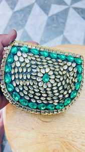 Sacs à main de soirée pour femmes, sacs à main en nacre, sacs à main en métal, sacs à main en mosaïque et en kundan, sacs indiens multicolores - Product Image 4