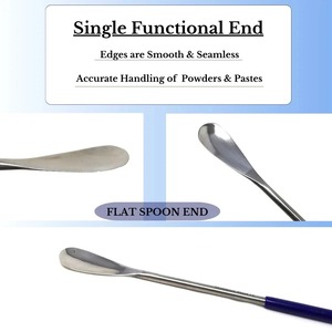 ไม้พายผสมสารเคมี FENTEX Lab ทำจากสแตนเลส 18/8 พร้อมด้ามจับไวนิลแบบสบายมือ สำหรับเจลและเนื้อครีม-8 นิ้ว - Product Image 4