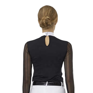 Chemise d'équitation unisexe avec logo personnalisé, 220g, polaire, séchage rapide, extensible, coupe ajustée, pour compétition équestre, sports de plein air - Product Image 1