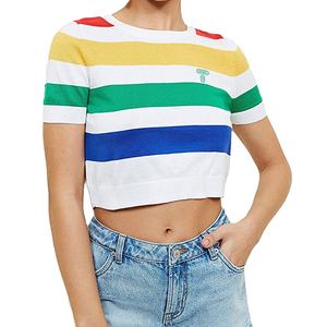 เสื้อครอปท็อปผู้หญิง เสื้อยืดเรียบง่ายสำหรับผู้หญิง เสื้อครอปท็อปผ้าฝ้าย เสื้อกล้ามครอปท็อปผู้หญิงแบบมีริบ - Product Image 4