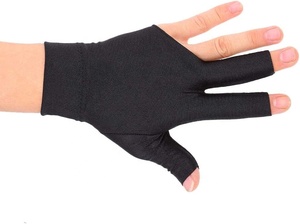 Wholesale Custom Billiards Sports Gloves Non Slip Pad 3 Fingers Pool Cue Shooting Snooker Shooters Gloves for Left or Right Hand - Product Image 2