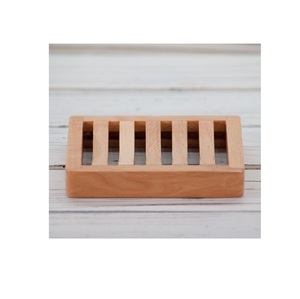 Porte-savon en bambou naturel auto-drainant, plateau à savon en bois rectangulaire, accessoire de salle de bain pour lavabo et douche - Product Image 2