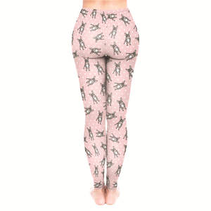 Leggings para Mujer al por Mayor, Diseño Personalizado con Estampado de Puntos Rosas FRENCHIES |   Medias Super Suaves 92% Poliéster 8% Elastano - Product Image 3