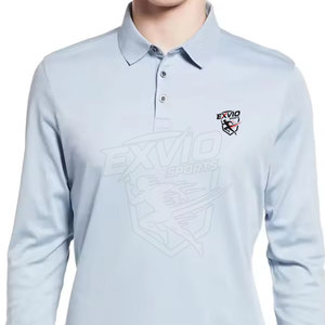 เสื้อโปโลผู้ชายสีตามสั่ง สำหรับผู้ใหญ่ เสื้อโปโลผู้ชายน้ำหนักเบา ระบายอากาศได้ดี เสื้อโปโลแขนยาวสำหรับใส่ในฤดูร้อน - Product Image 4