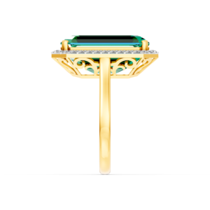 Anillo de Oro Sólido de 14K, 9K, 10K, 18K con Gema de Laboratorio de 8 Quilates, Certificado IGI, Fabricante de Joyería Fina Ética OEM ODM, Venta al por Mayor E201343 - Product Image 4