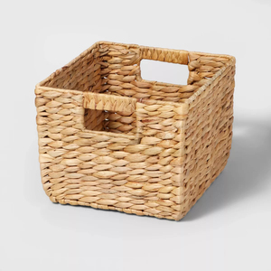 Cestas de Almacenamiento Cuadradas Tejidas a Mano de Jacinto de Agua, Organizadores de Estantes Hechos a Mano, Decoración Ecológica para el Hogar, Proveedor Mayorista - Product Image 1