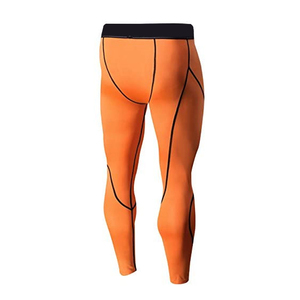 Amazing Industries Men's Custom Elastic Waist Quick Dry Spandex/Polyester <b>Athletic</b> Compression Leggings for Gym Running Workout - Product Image 4