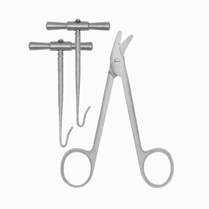 Kit de 17 instruments chirurgicaux orthopédiques vétérinaires manuels en acier inoxydable allemand pour animaux, certifié CE - Product Image 4