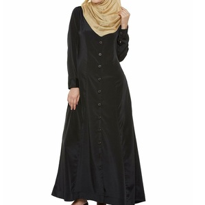 Abaya noire pour femme, style arabe, vente en gros, vêtements musulmans OEM, kaftan traditionnel, jilbab, abaya respirante – Meilleur prix, offre spéciale - Product Image 4