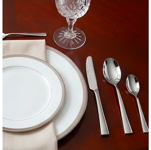 Ensemble de couverts minimalistes en acier inoxydable, finition miroir haute brillance, résistant à la rouille, vaisselle de mariage, cuillères, fourchettes - Product Image 6