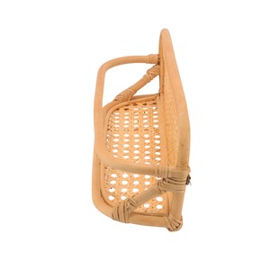 Vintage Horizontal Rattan <b>wall</b>-<b>mounted</b> <b>shelf</b> Cane Webbing Bamboo Floating Rack Bathroom Makeup Cosmetic Decorative Storage <b>Shelf</b> - Product Image 2
