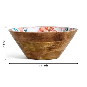 Cuenco de madera con Mango para servir ensaladas, Color Natural - Product Image 5