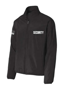 Veste coupe-vent unisexe légère et résistante à l'eau pour le personnel des événements, veste de sécurité pour agents de sécurité, veste anorak noire - Product Image 4