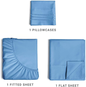 Juego de Sábanas de 4 Piezas para Cama Matrimonial, Hipoalergénicas, Transpirables, con Efecto Refrigerante, Personalizadas - Product Image 1