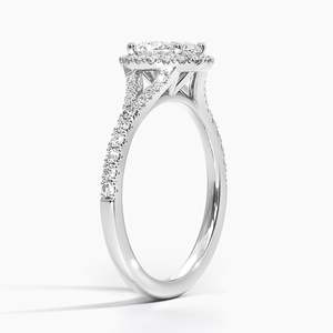 BOJ <b>Ring</b> 0104 Oval Cut 925 <b>Silver</b> Halo Stone Prong Setting <b>Solitaire</b> Diamond <b>Ring</b> 2ct D Color VVS1 Moissanite GRA Certified - Product Image 2