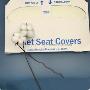 Cubierta Desechable para Asiento de Inodoro, Plegable por la Mitad, Sanitaria, de Alta Absorbencia, de 1 Capa, para Uso Público - Product Image 2