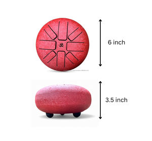 Tambour à langue en acier avec symbole Om, instrument Handpan avec maillets en caoutchouc, pour la méditation, le yoga, la relaxation, la thérapie, ensemble cadeau musical - Product Image 3