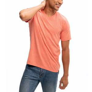 T-shirt décontracté à manches courtes en twill pour homme, style européen et américain, col en V, couleur unie, grande taille, 180 grammes, coupe ample, anti-boulochage, 3D - Product Image 4