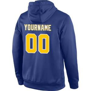 Custom Stitched Royal Gold White Sports <b>Pullover</b> Hoodie Custom Team Name Number Athletic Sweatshirt for <b>Men</b> Women Custom Apparel - Product Image 3