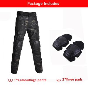 Combinaisons tactiques de paintball, uniformes d'extérieur, chemises camouflage, pantalons cargo imperméables à manches longues, ensembles de protections pour les coudes et les genoux pour hommes - Product Image 3