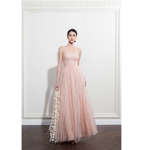 High Quality Elegant Dresses For Women CELESTIAL STRIPES GOWN DRESS Strapless A Line Spring/Summer ODM Modern Casual Dresses - Product Image 2