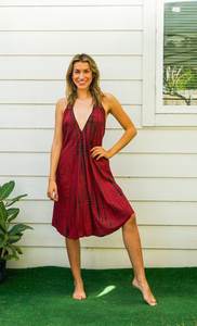 Tie Dye Maxi Dress con diseño de moda Woven Casual Wear con mangas Sweet Style ¡Compre ahora! Exportado por distribuidores - Product Image 3
