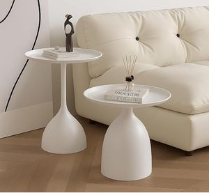Mesa Auxiliar Redonda de Metal con Función Plegable, Ahorra Espacio, para Sala de Estar o Dormitorio - Product Image 6