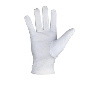 Gant de parade blanc en coton avec logo personnalisé, extensible, brodé, long, en polyester et nylon, pour festival ou cérémonie maçonnique - Product Image 5