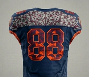 Maillot de football américain Grizzlies pour homme, logo personnalisé, sublimation, maille respirante, col en V, coupe athlétique, adulte, manches courtes - Product Image 2