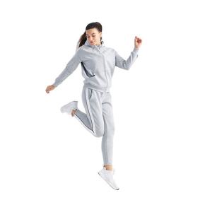 Ensemble de survêtement uni pour femme, comprenant un sweat à capuche zippé et un pantalon de survêtement, avec effet délavé et usé, fabriqué sur mesure - Product Image 2