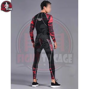 Camiseta Deportiva de Compresión de Manga Larga 2026 para Hombre, Tejido Spandex/Nylon de 260g, Absorbe la Humedad, Cuello Redondo, para Gimnasio - Product Image 3