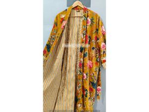 Robe de chambre en velours de luxe, robe kimono en velours et coton, peignoir, robe de mariée, peignoir d'hiver pour femmes et hommes - Product Image 4