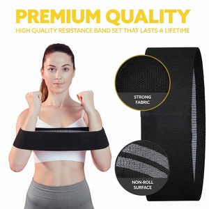 OEM Private Label Cotton Elastic <b>Workout</b> <b>Bands</b> Set Heavy Duty Anti-Slip Booty Exercise <b>Bands</b> Supplier - Product Image 4