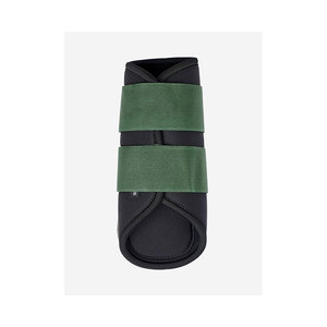 Bota de nailon verde para cepillado de caballos con correas dobles para protección de las patas - Product Image 1