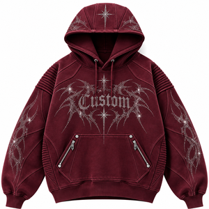 Low MOQ Wholesale Oversized Fleece Mens Hoodie Custom Graphic Mens Streetwear Hoodie for Streetwear Brands - Product Image 3