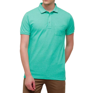 เสื้อโปโลผู้ชายคลาสสิก ทรงเข้ารูป แขนครึ่ง ผ้าถักนิตติ้ง 100% ผ้าฝ้าย เสื้อโปโลทันสมัย รับผลิตแบบ OEM ODM ขายส่ง คุณภาพดีที่สุด - Product Image 4