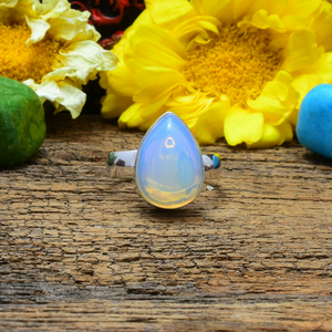 Milky <b>Opal</b> Gemstone <b>Ring</b> 925 <b>Silver</b> Handmade Jewelry Dainty <b>Opal</b> <b>Ring</b> for Women - Product Image 1