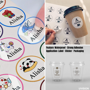 Etiqueta Adhesiva con Logotipo Personalizado, Impresión Digital en Vinilo para Vasos, Cajas, Empaques y Marca - Product Image 3