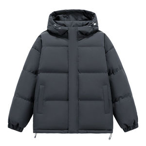 Custom <b>Brown</b> Puffer Jacket for Men Premium Quality Hooded Winter Jacket with All Colors Available Make Your Own Design - Product Image 4