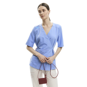 FACTORY garments in VN nursing <b>scrubs</b> wide leg comfortable medical uniforms sets stand collar short sleeves - LOW MOQ/OEM/ODM - Product Image 3